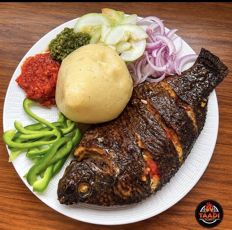 Banku with Tillapia